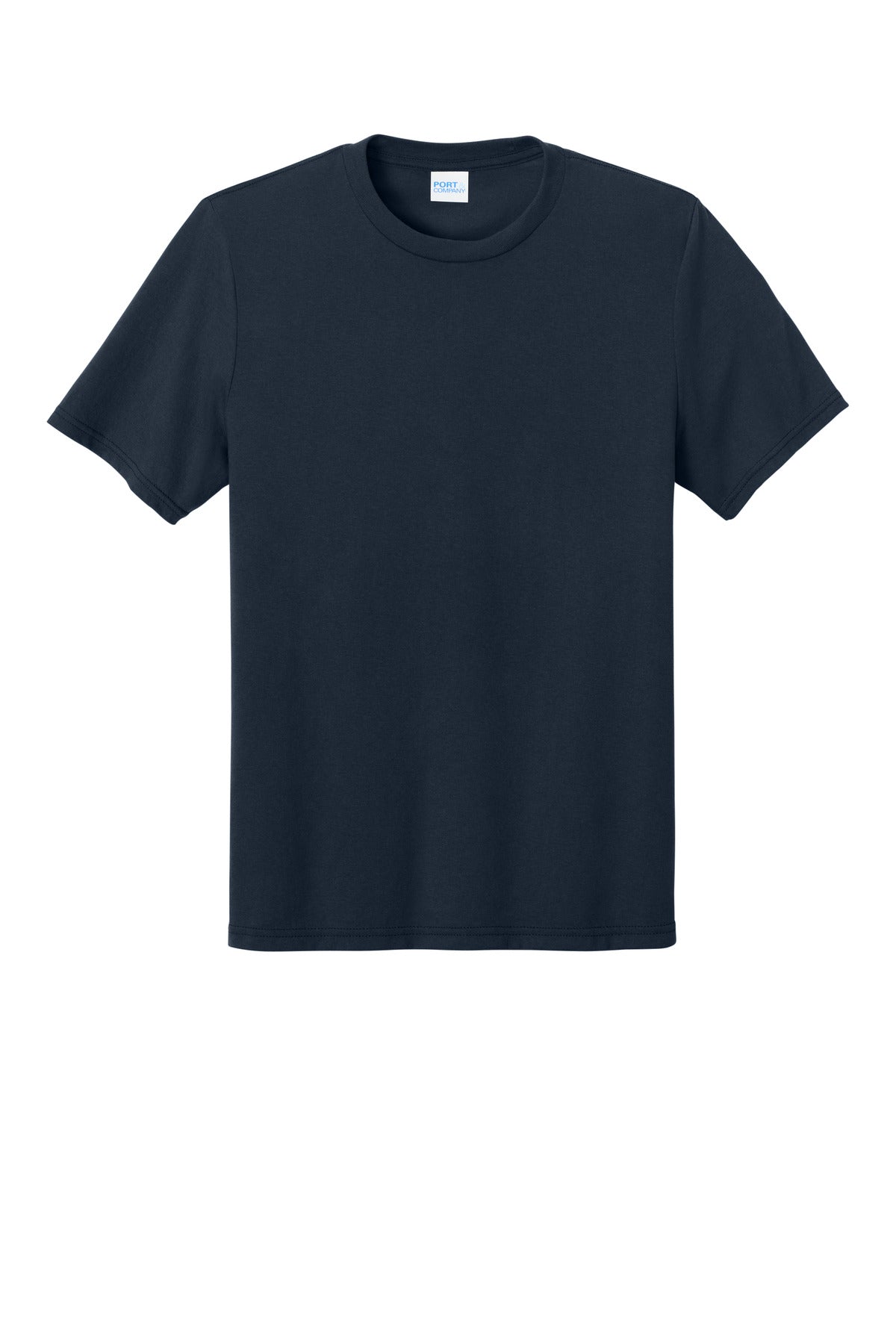 Front View of DeepNavy Port & Co Tri-Blend Tee. PC330 plain