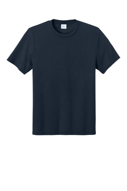 Front View of DeepNavy Port & Co Tri-Blend Tee. PC330 plain