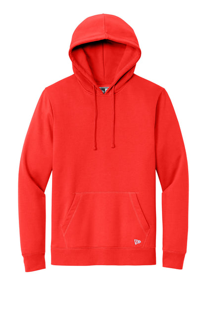 Front View of DeepOrange New Era Comeback Fleece Pullover Hoodie NEA550 plain