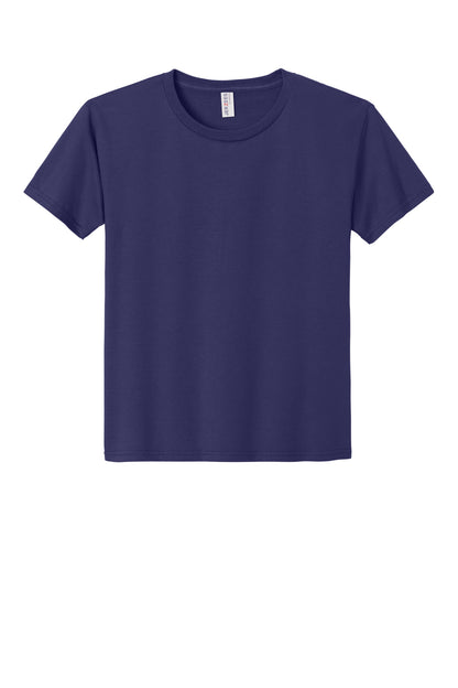 Front View of DeepPurple Jerzees Classics Youth Cotton T-Shirt 363Y plain