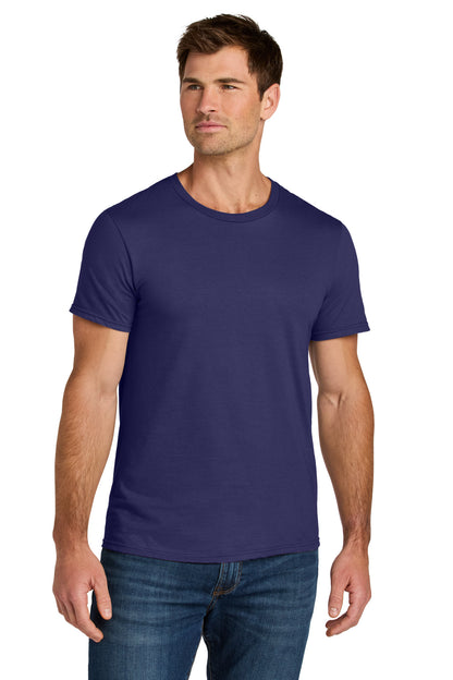Front View of DeepPurple Jerzees Ultimate Unisex Ring Spun T-Shirt IC46M plain