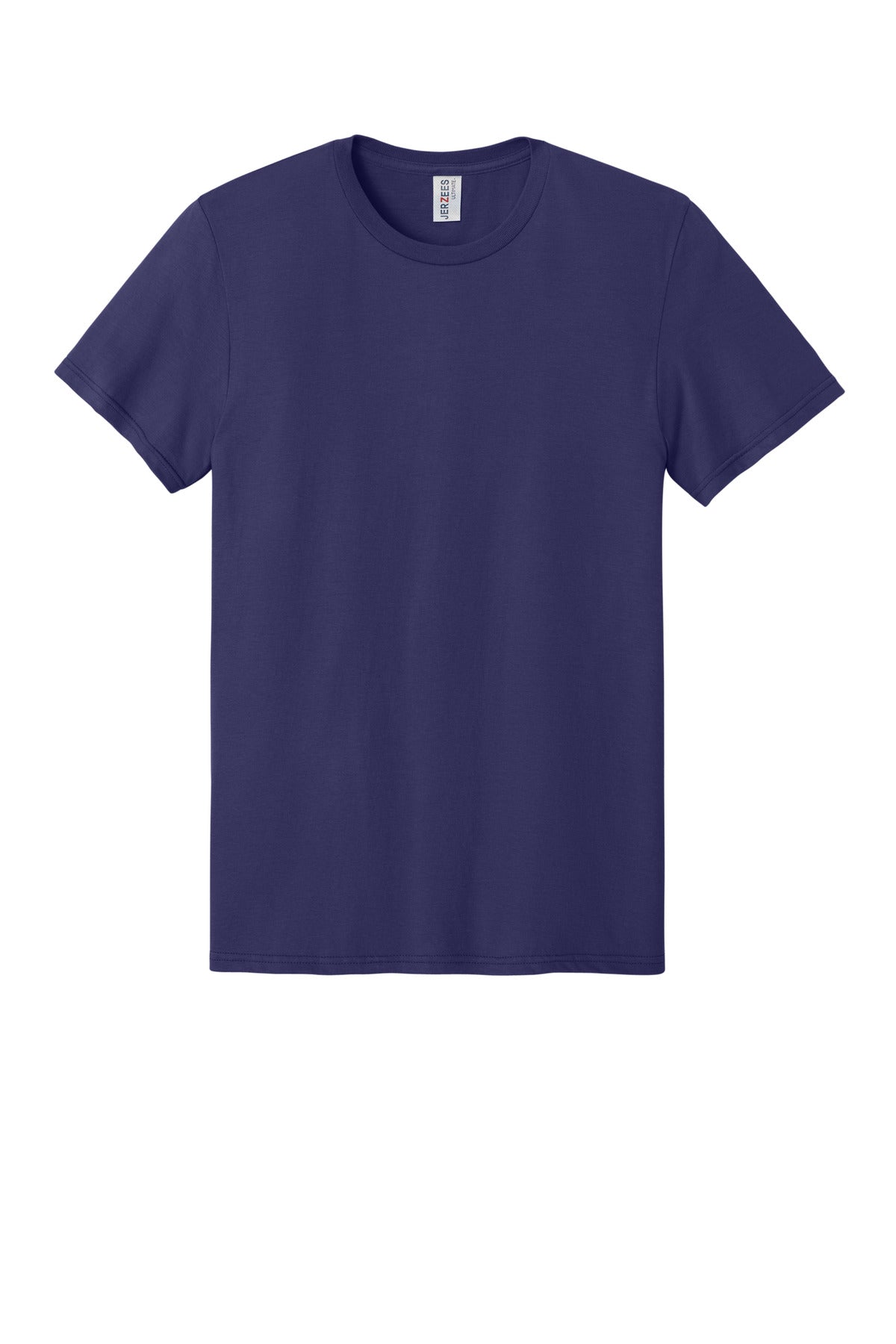 Front View of DeepPurple Jerzees Ultimate Unisex Ring Spun T-Shirt IC46M plain