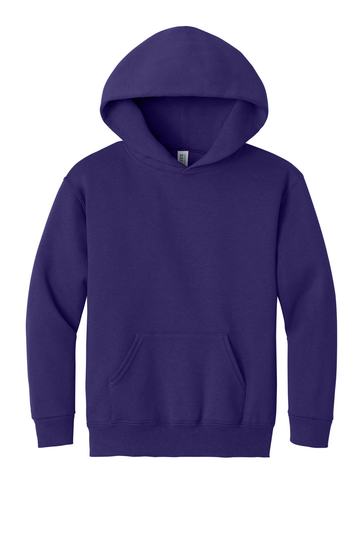 Front View of DeepPurple Jerzees - Youth NuBlend Pullover Hooded Sweatshirt. 996Y plain