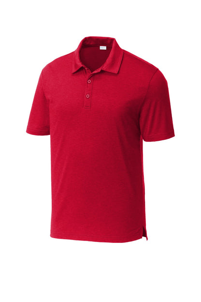 Front View of DeepRed Sport-Tek PosiCharge Strive Polo ST530 plain