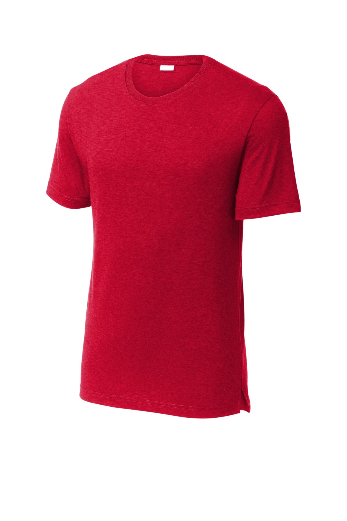 Front View of DeepRed Sport-Tek PosiCharge Strive Tee. ST430 plain