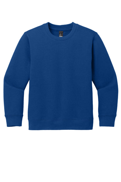 Front View of DeepRoyal District Youth V.I.T. Fleece Crew DT6104Y plain