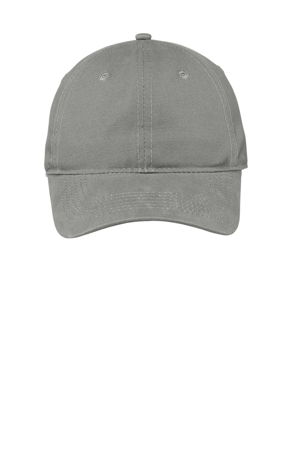 Front View of DeepSmoke Port Authority Soft Brushed Canvas Cap. CP96 plain