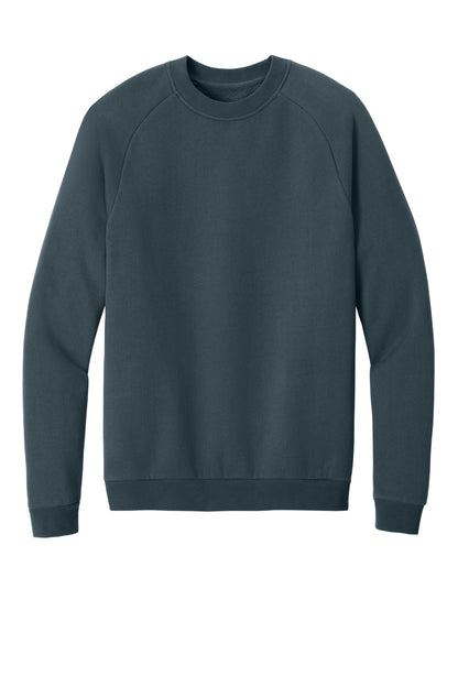 Front View of DeepStlBlu District Cloud Fleece Crew DT7804 plain