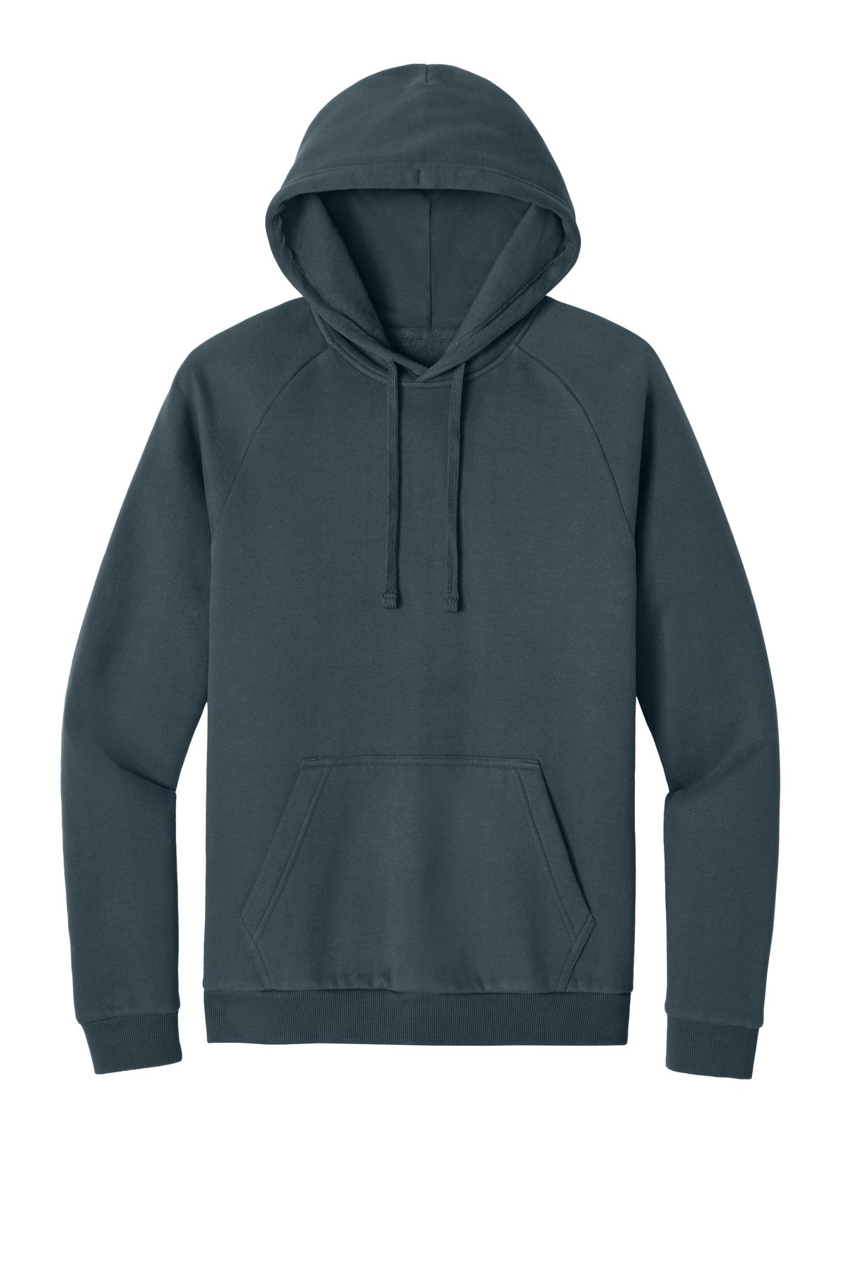 Front View of DeepStlBlu District Cloud Fleece Hoodie DT7800 plain