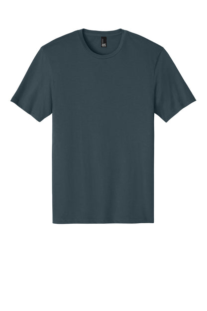 Front View of DeepStlBlu District Perfect Weight Tee. DT104 plain