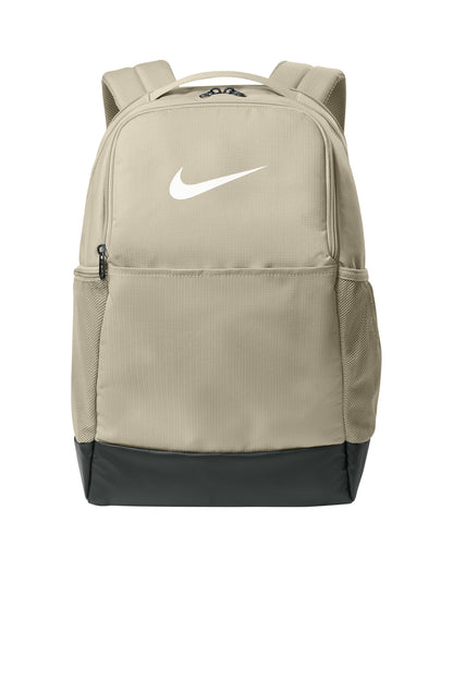 Front View of DesertKhk Nike Brasilia Medium Backpack NKDH7709 plain