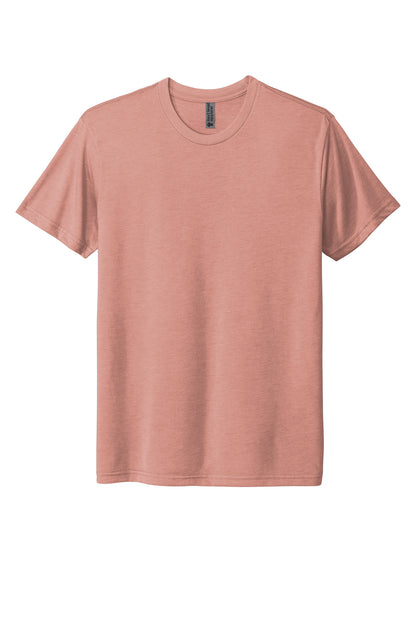 Front View of DesertPink Next Level Apparel Adult Tri-Blend Tee. NL6010 plain