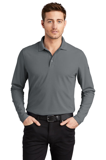 Front View of Diesel Grey OGIO Caliber2.0 Long Sleeve OG105 plain