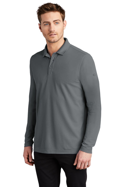 Front View of Diesel Grey OGIO Caliber2.0 Long Sleeve OG105 plain