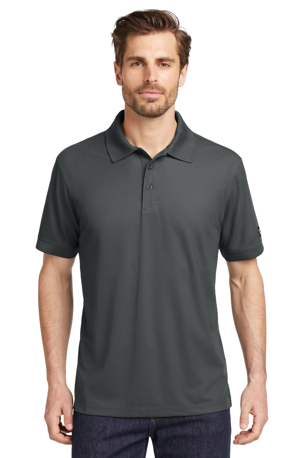 Front View of Diesel Grey OGIO - Caliber2.0 Polo OG101 plain