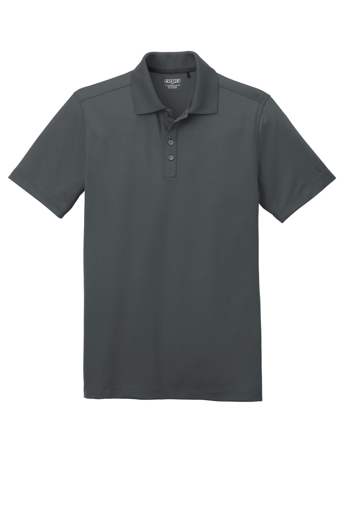 Front View of Diesel Grey OGIO Metro Polo. OG130 plain