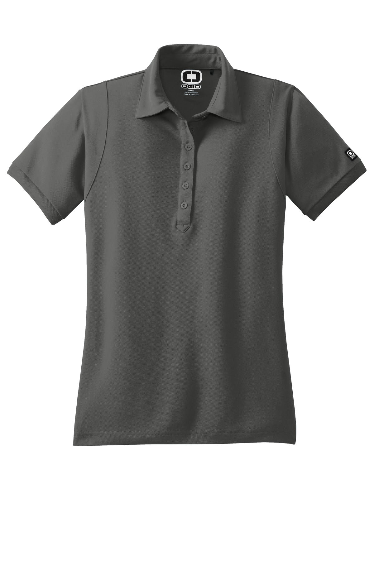 Front View of DieselGrey OGIO - Jewel Polo. LOG101 plain