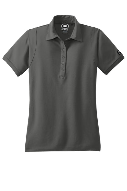 Front View of DieselGrey OGIO - Jewel Polo. LOG101 plain