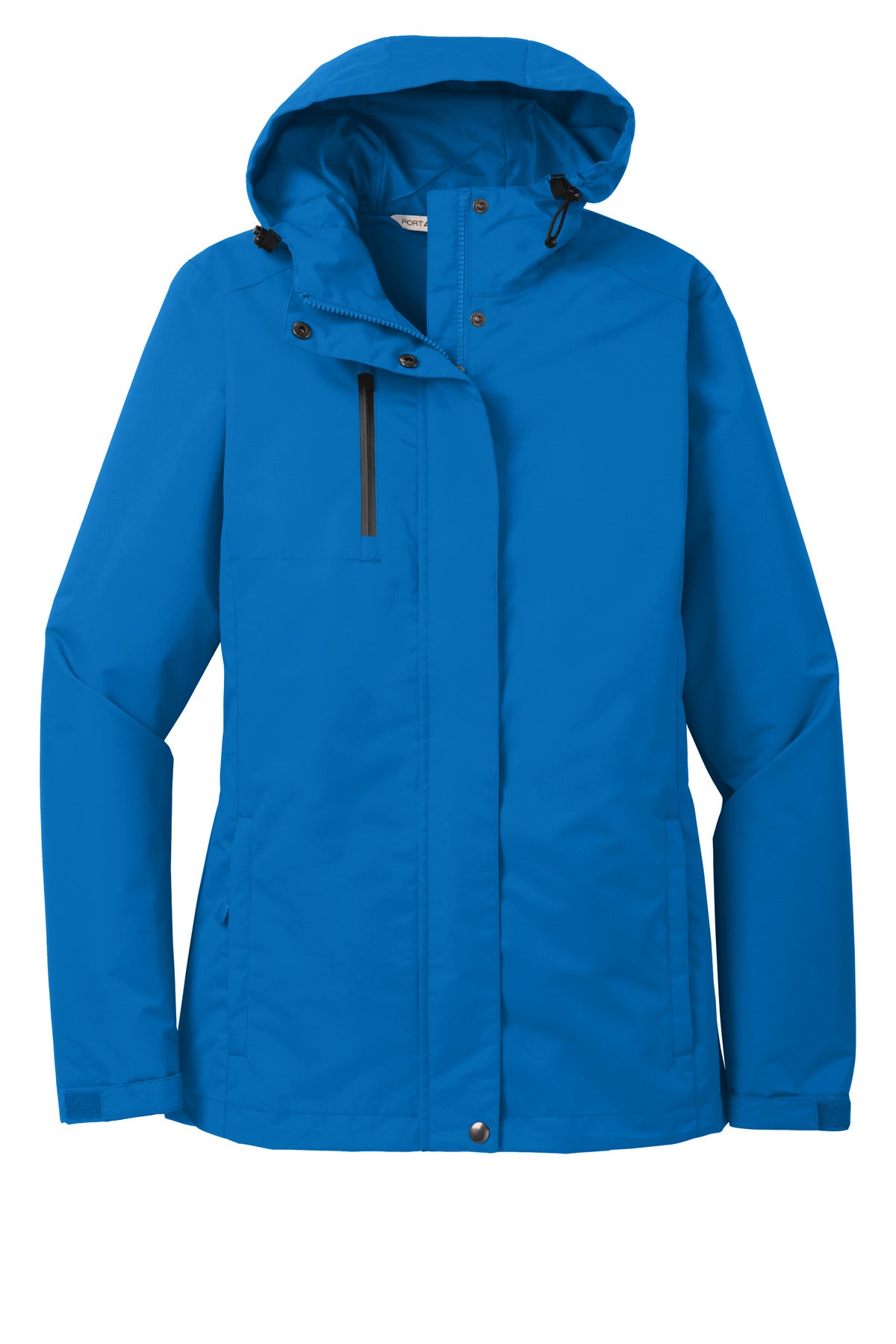 Front View of Direct Blue Port Authority Women's All-Conditions Jacket. L331 plain