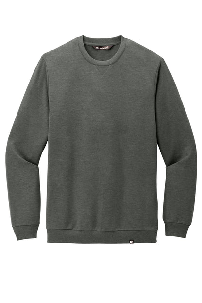 Front View of DkGyHthr TravisMathew Long Weekend Crew TM1MZ342 plain