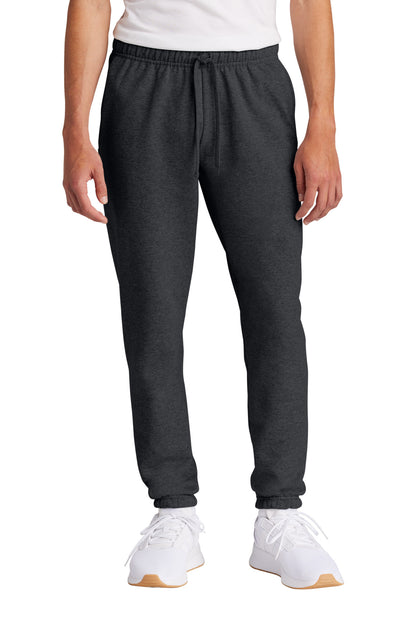 Front View of DkHtGry Port & Co Core Fleece Sweatpant PC78SP plain