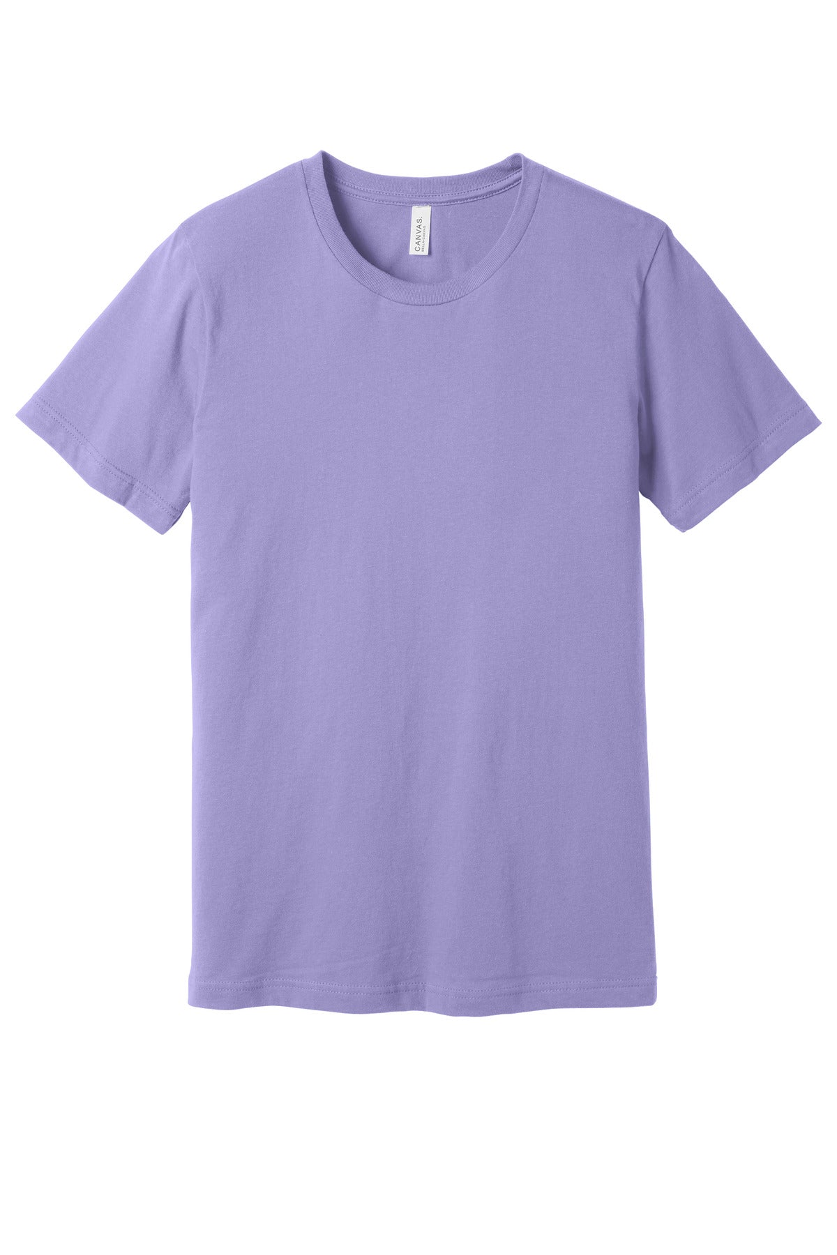 Front View of DkLavender BELLA+CANVAS Unisex Jersey Short Sleeve Tee. BC3001 plain