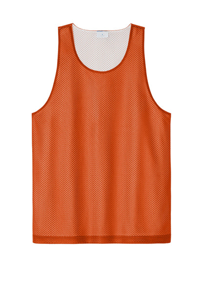 Front View of DpOr/White Sport-Tek PosiCharge Reversible Mesh Tank ST5000 plain