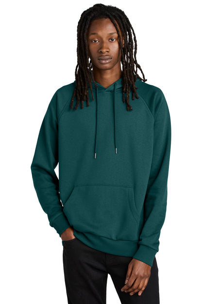 Front View of DpSeaGreen Allmade Unisex Organic CVC Fleece Pullover Hoodie AL5000 plain