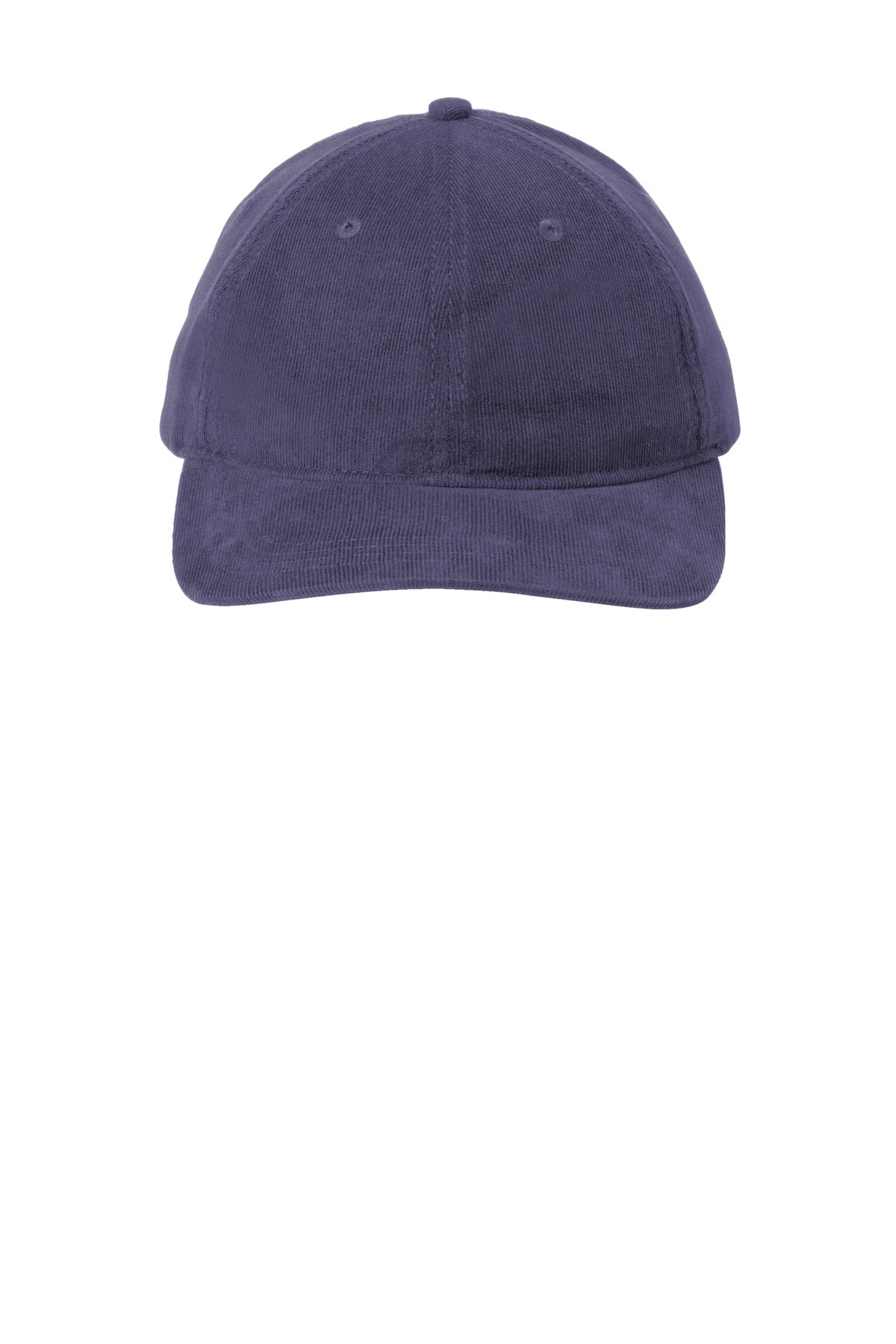 Front View of DsBlNavy Port Authority Light Corduroy Dad Cap C973 plain