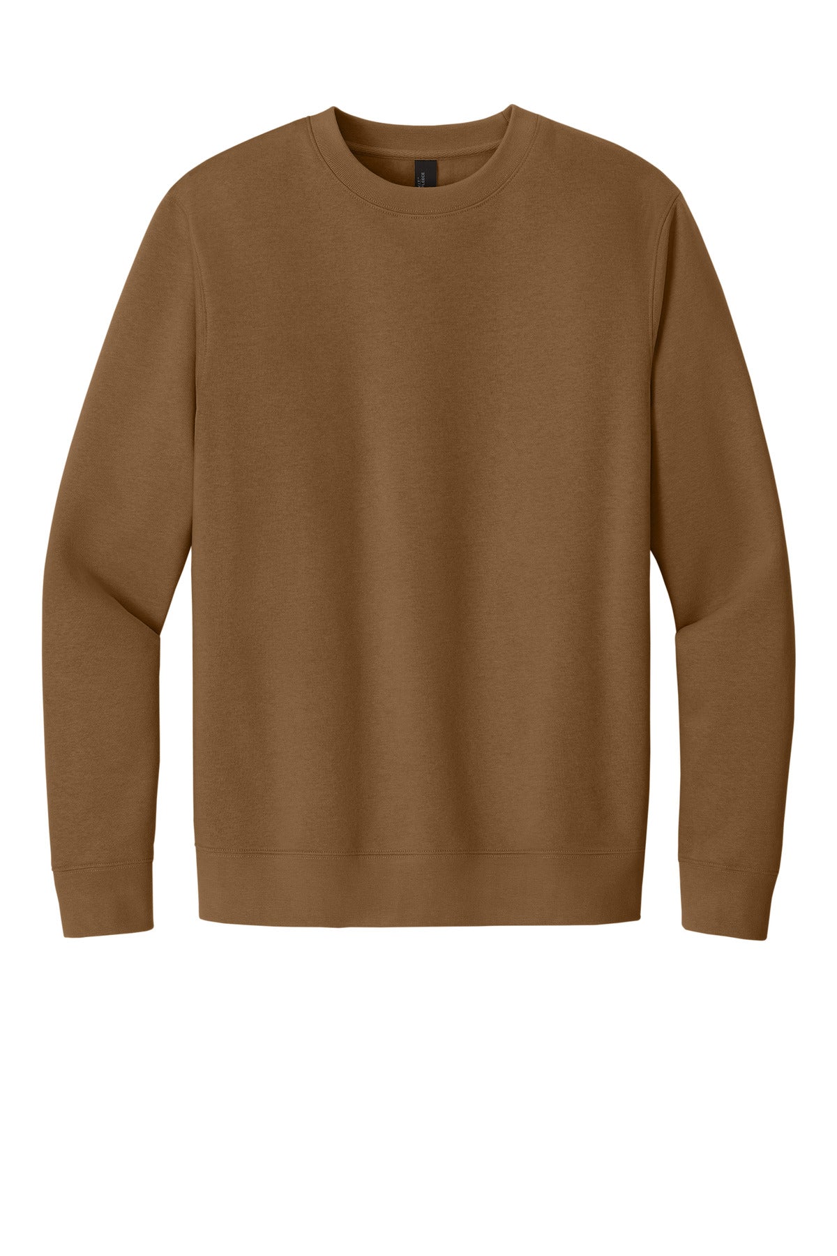 Front View of DuckBrown District V.I.T. Fleece Crew DT6104 plain