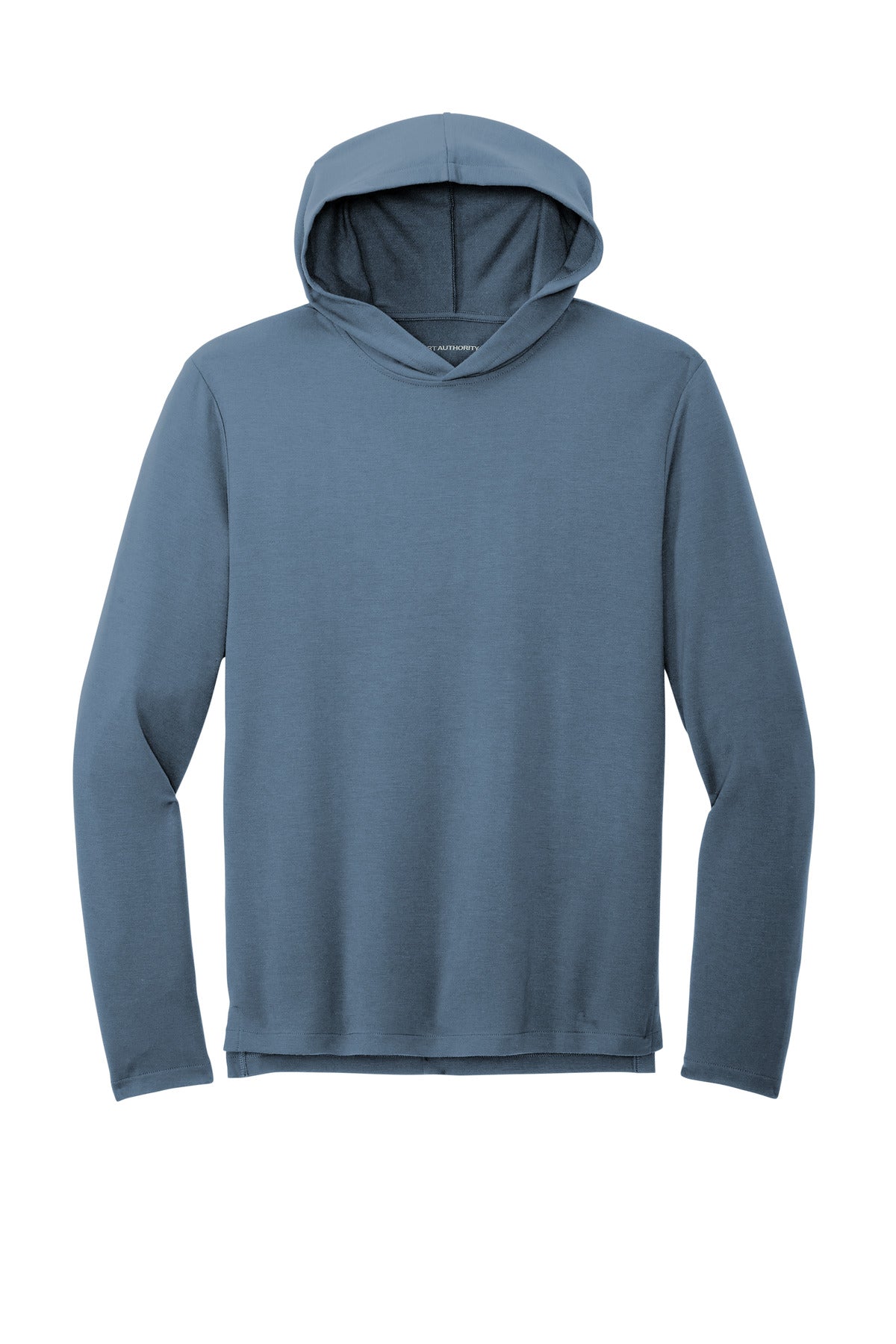 Front View of DuskBlue Port Authority Microterry Pullover Hoodie K826 plain