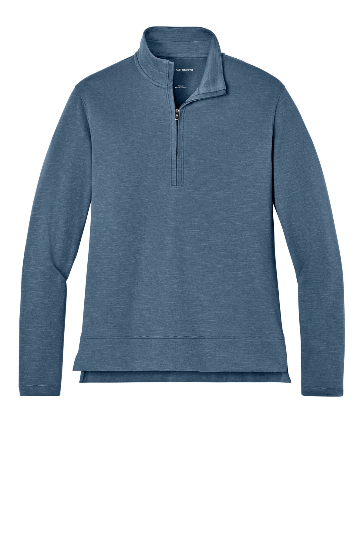 Front View of DuskBlue Port Authority Women's Breakwater 1/4-Zip LK821 plain