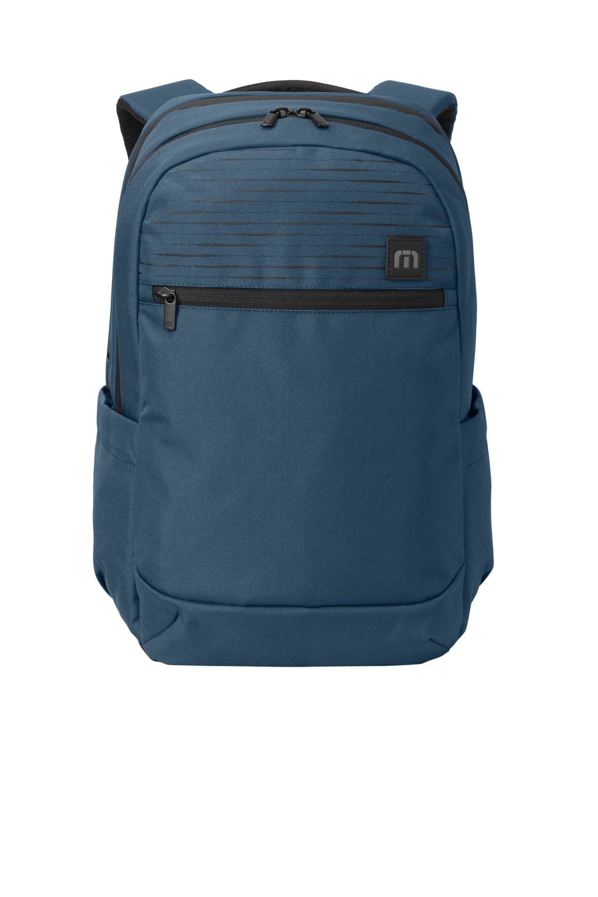 Front View of DustyBlue TravisMathew Approach Backpack TMB100 plain