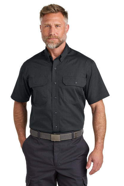 Front View of EchoSteel CornerStone Short Sleeve Select Ripstop Shirt CSW175 plain