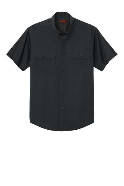 Front View of EchoSteel CornerStone Short Sleeve Select Ripstop Shirt CSW175 plain