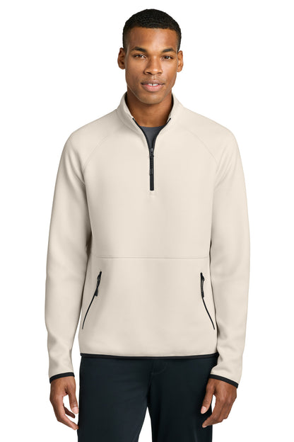 Front View of Ecru Sport-Tek Phenom 1/4-Zip ST841 plain
