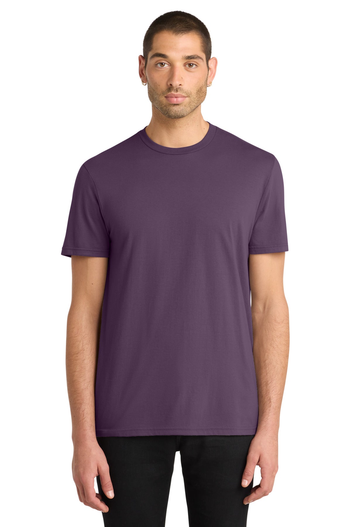 Front View of Eggplant District Very Important Tee . DT6000 plain
