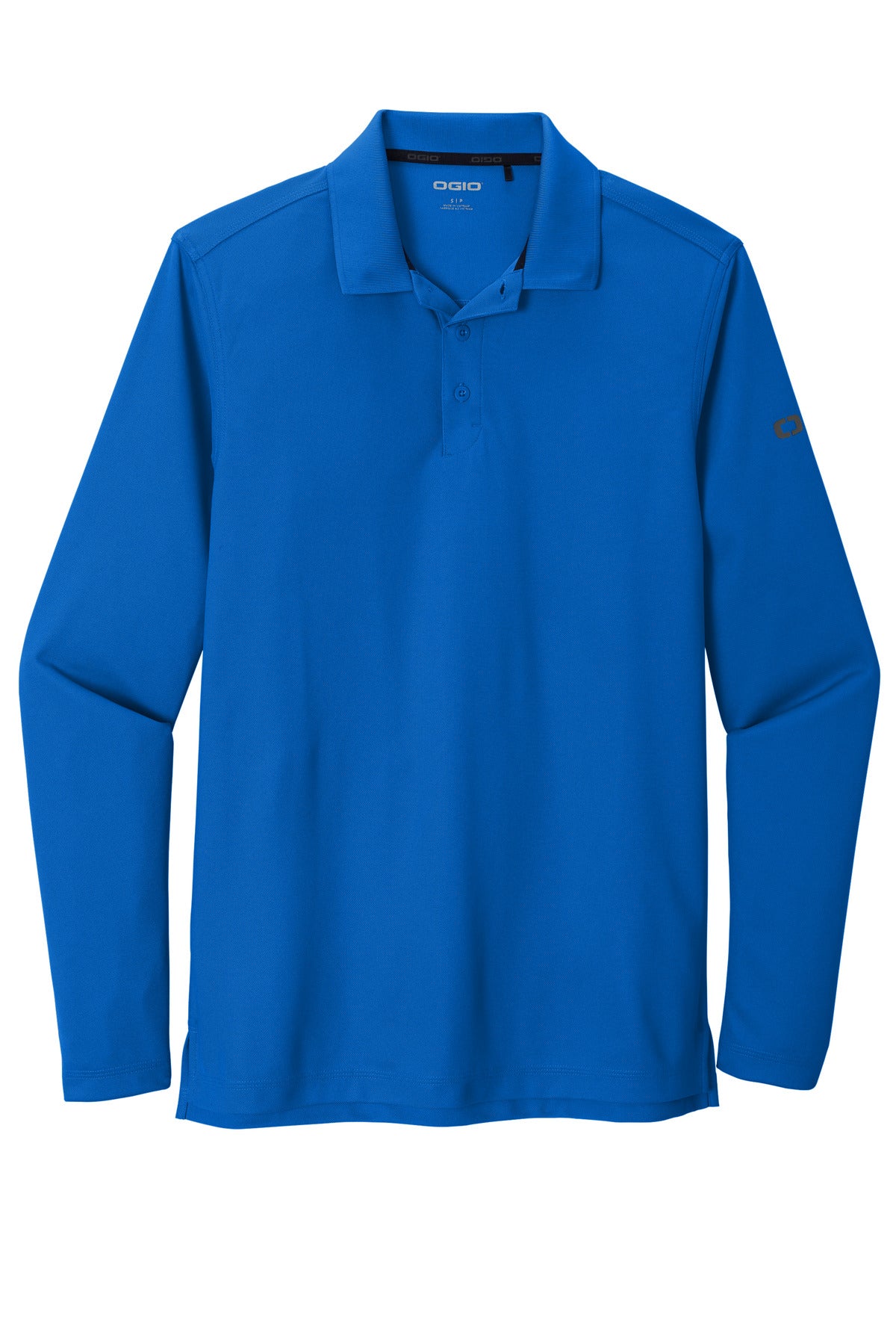 Front View of Electric Blue OGIO Caliber2.0 Long Sleeve OG105 plain