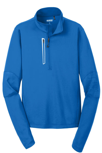 Front View of Electric Blue OGIO Fulcrum 1/4-Zip. OE701 plain