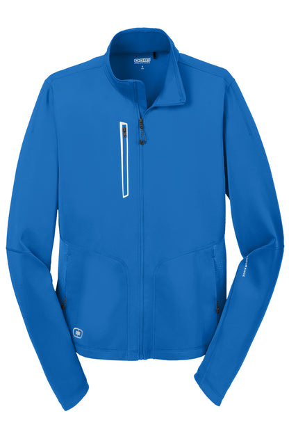 Front View of Electric Blue OGIO Fulcrum Full-Zip. OE700 plain