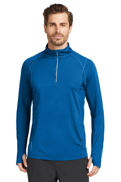 Front View of Electric Blue OGIO Nexus 1/4-Zip Pullover. OE335 plain