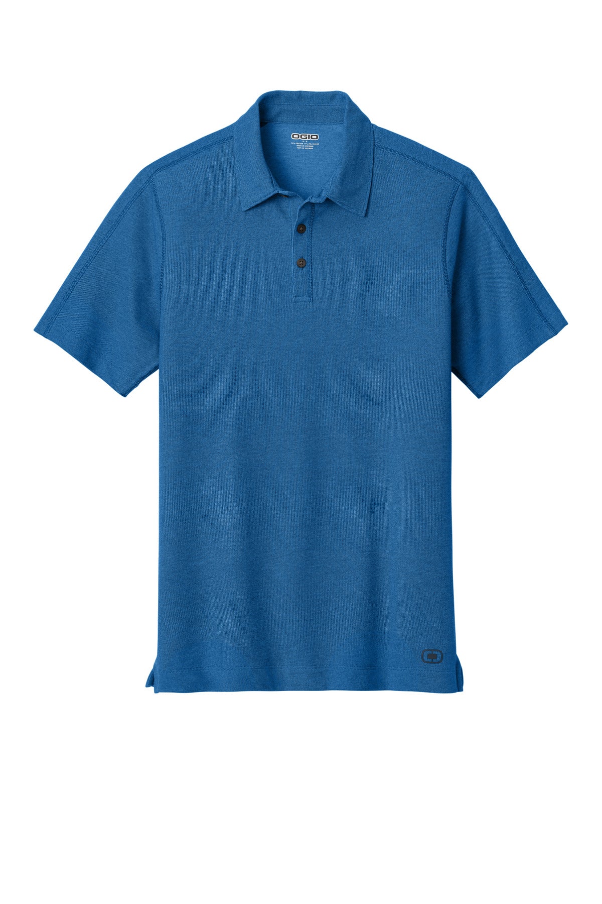 Front View of Electric Blue OGIO Onyx Polo. OG126 plain