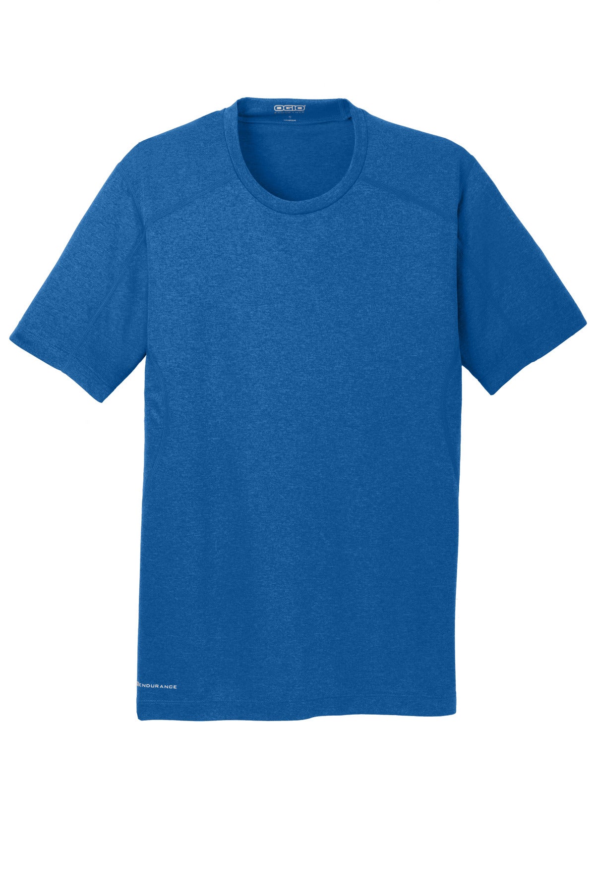 Front View of Electric Blue OGIO Pulse Crew. OE320 plain