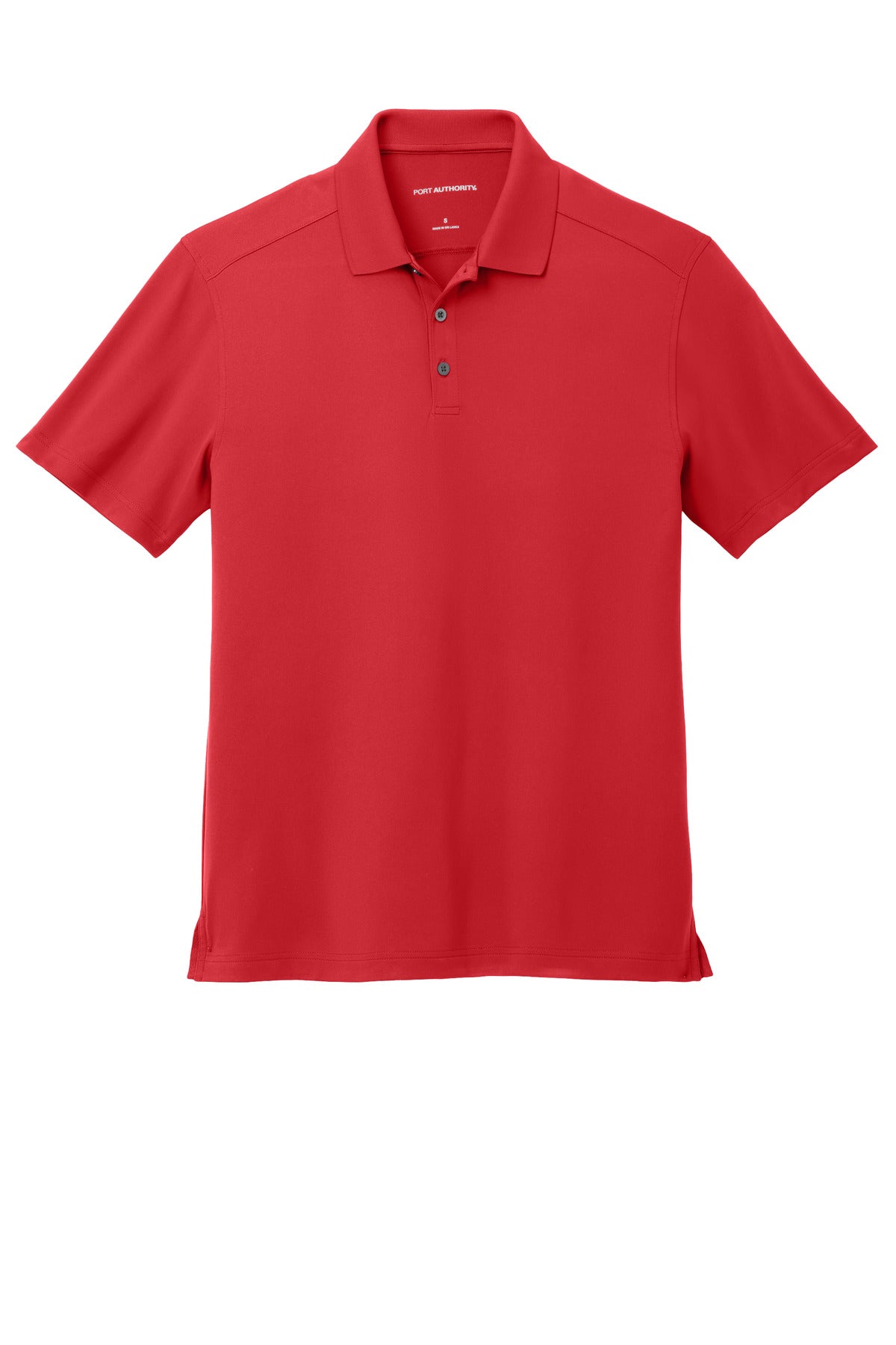 Front View of EngineRed Port Authority City Stretch Flat Knit Polo K683 plain