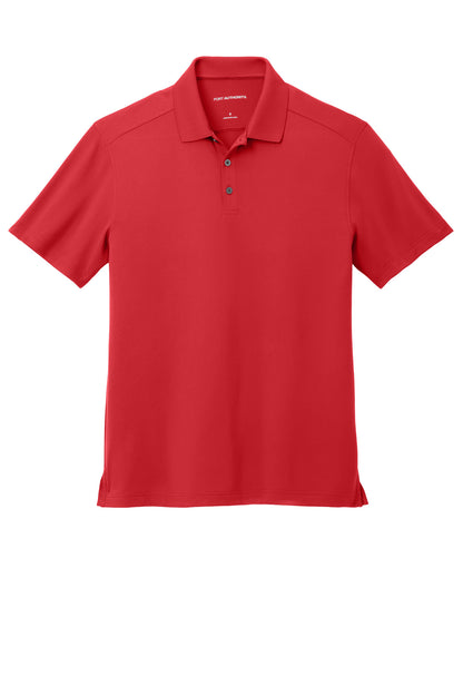Front View of EngineRed Port Authority City Stretch Flat Knit Polo K683 plain