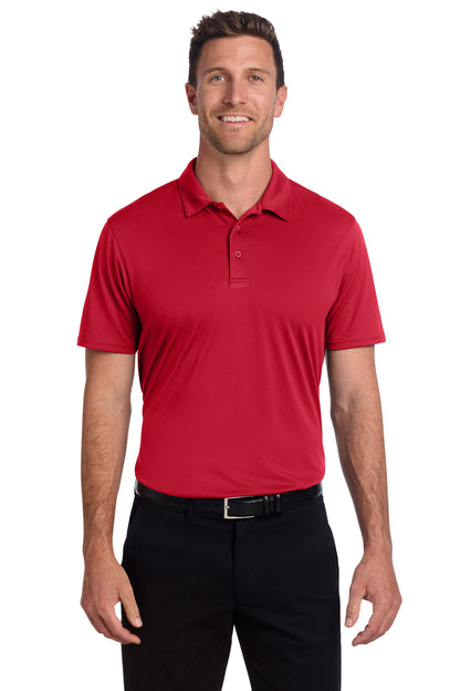 Front View of EngineRed Port Authority Performance Staff Polo K398 plain