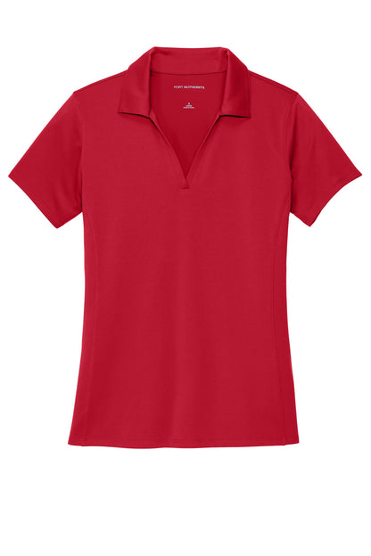 Front View of EngineRed Port Authority Women's Performance Staff Polo LK398 plain