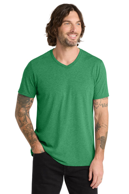 Front View of Enviro Green Allmade Unisex Tri-Blend V-Neck Tee AL2014 plain