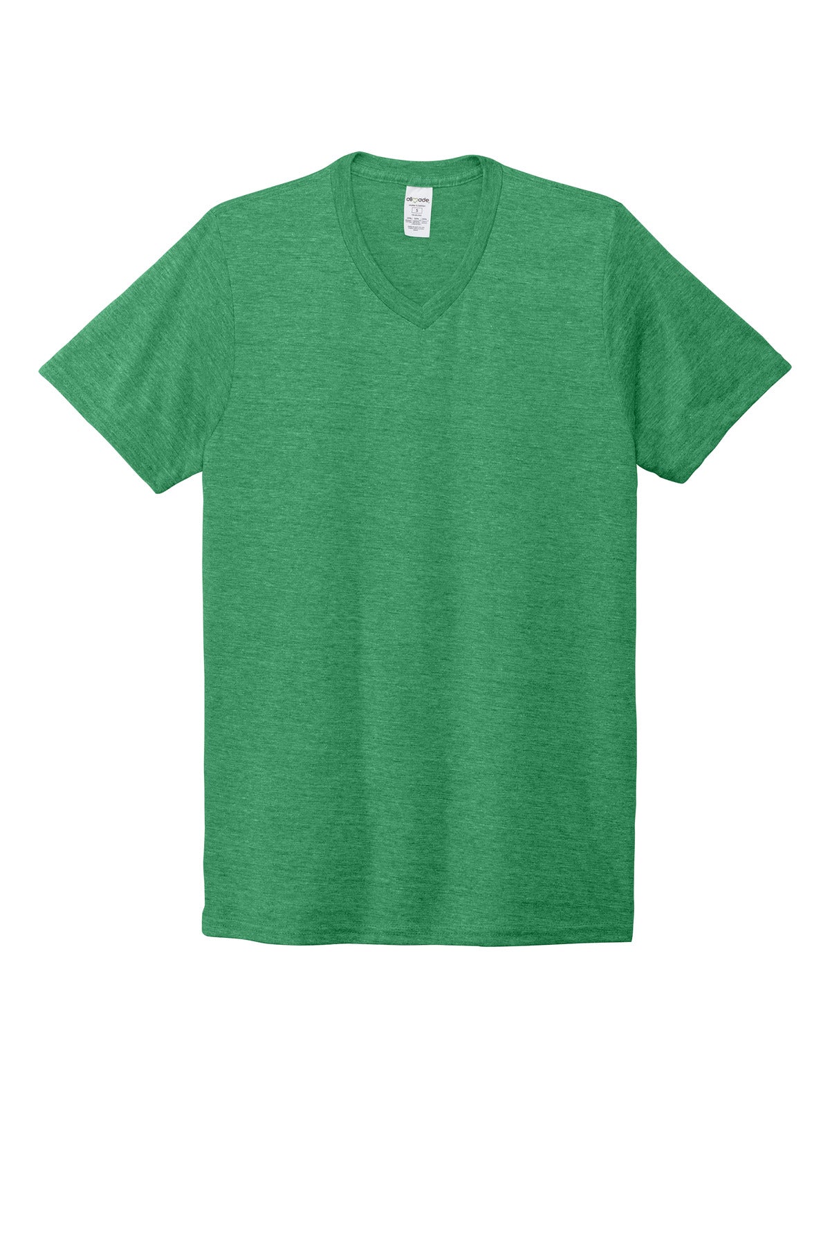Front View of Enviro Green Allmade Unisex Tri-Blend V-Neck Tee AL2014 plain