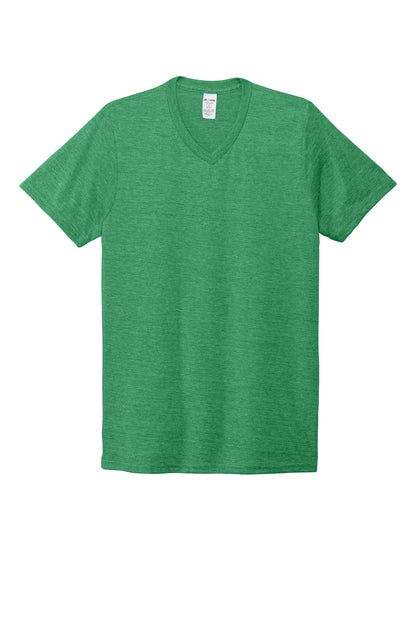 Front View of Enviro Green Allmade Unisex Tri-Blend V-Neck Tee AL2014 plain